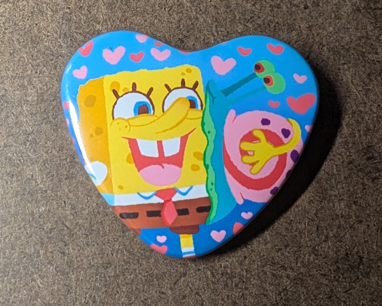 Sponge Heart Pin